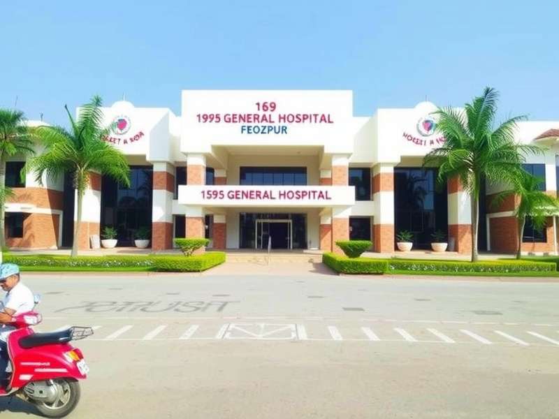 Modern hospital lobby